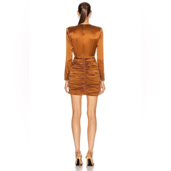 NWT Retrofete Deep Brown Long Sleeve Brea Dress XS - Picture 3 of 7